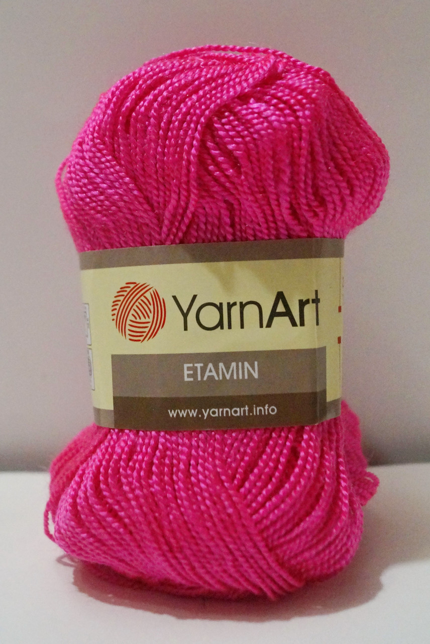 Нитки пряжа для в'язання Etamine Етамін від YarnArt Ярнарт№ 460 - яскраво рожевий