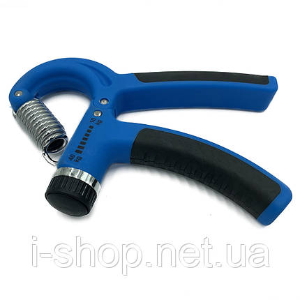 Еспандер кистьовий пружинний з регульованим навантаженням Newt Power Grip Pro CM 10-40 кг синій NE-W-66-BL, фото 2