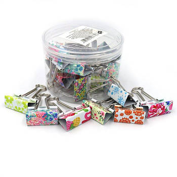 Біндер 32мм "Квіти" у банку PVC 5387-32 G-Rich