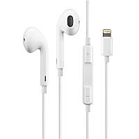 Проводные наушники APPLE IPHONE EARPODS LIGHTNING без упаковки (белые)