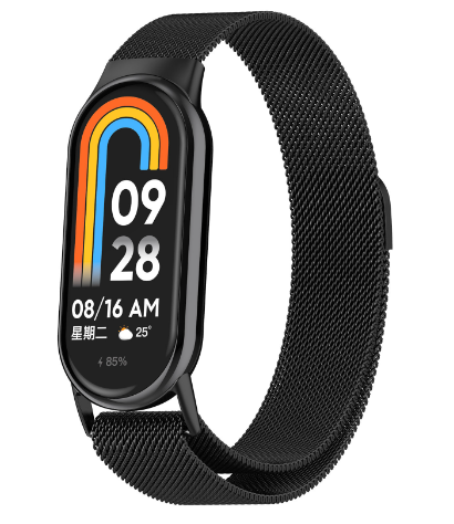Ремінець DK Metal Milanese Loop Magnetic для Xiaomi Mi Band 8 (black)