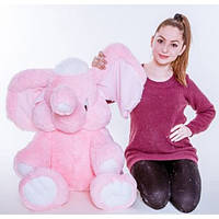 Велика м'яка іграшка Алена Слон 120 см рожевий