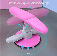 Тренажер-присоска на пол для фиксации ног для пресса SIT-UP AID WM-46 розовый