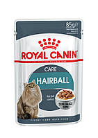 Royal Canin (Роял Канин) Hairball Care Gravy консервы для кошек выведения шерсти из ЖКТ (кусочки в соусе) 85 г