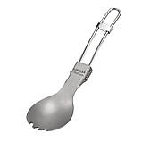 Чашка - казанок з титану 750 мл Lixada + ложка, фото 3