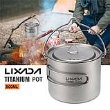 Казанок титановий Lixada 900 мл, фото 4