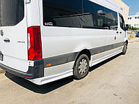 Комплект порогов (под покраску) L3 Long (под тюнинг бампер) для авто.модел. Mercedes Sprinter 2018-2024 гг