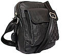 Чоловіча шкіряна сумка 300121 чорна, фото 6