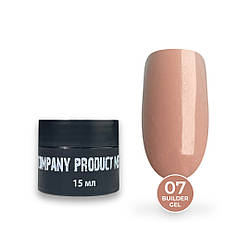 Гель для нарощування Mett Expert Builder gel Shimmer nude №07 Бежевий нюд з шимером 15 г