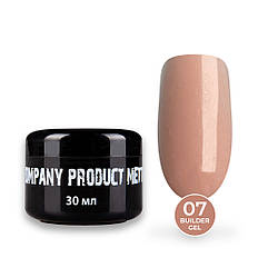 Гель для нарощування Mett Expert Builder gel Shimmer nude №07 Бежевий нюд з шимером 30 г