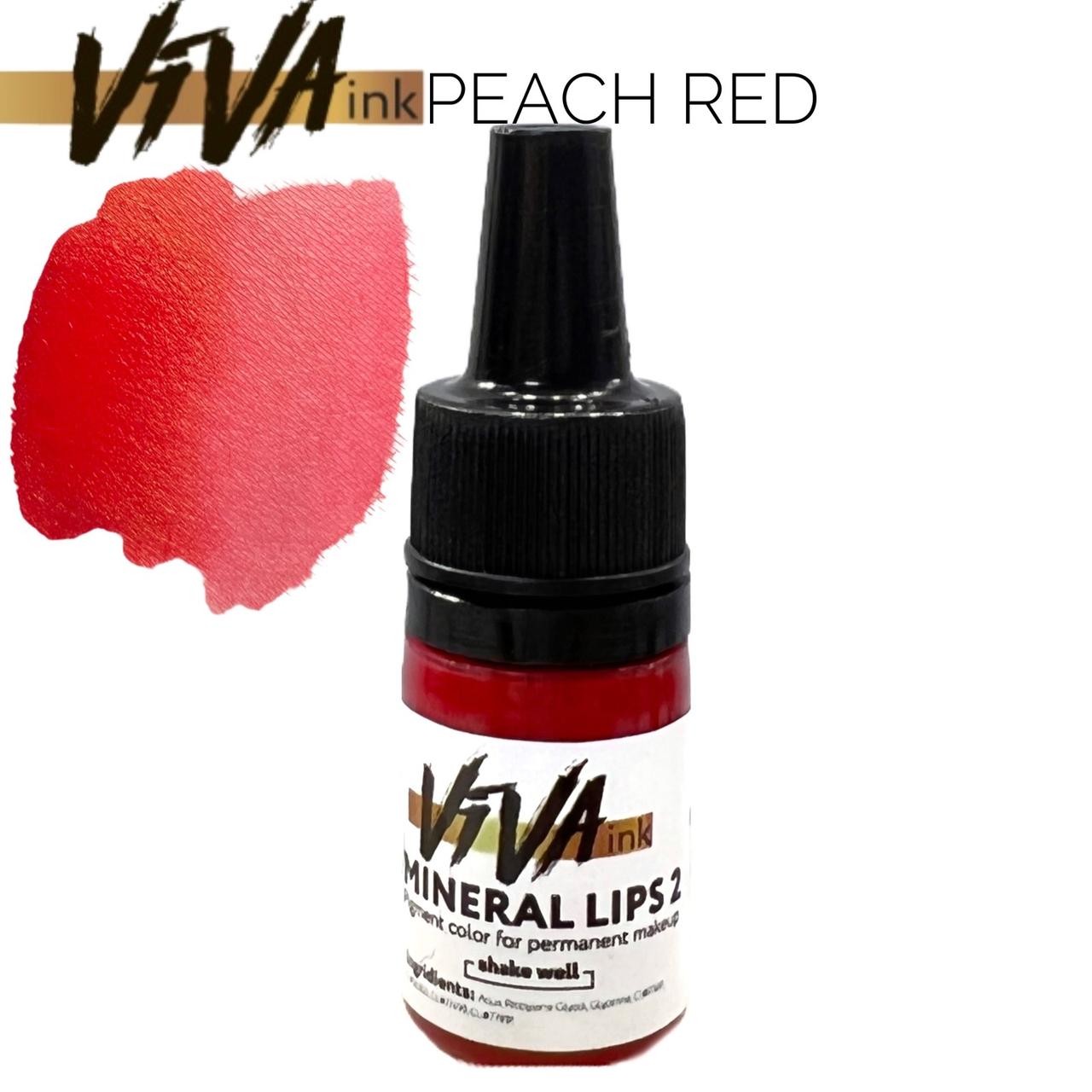 VIVA INK MINERAL LIPS No 2 "PEACH RED" Мінеральні пігменти для татуажу