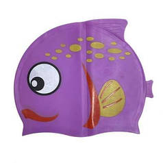 Шапка для плавання дитячого Newt Fish фіолетова NE-SW-390-V
