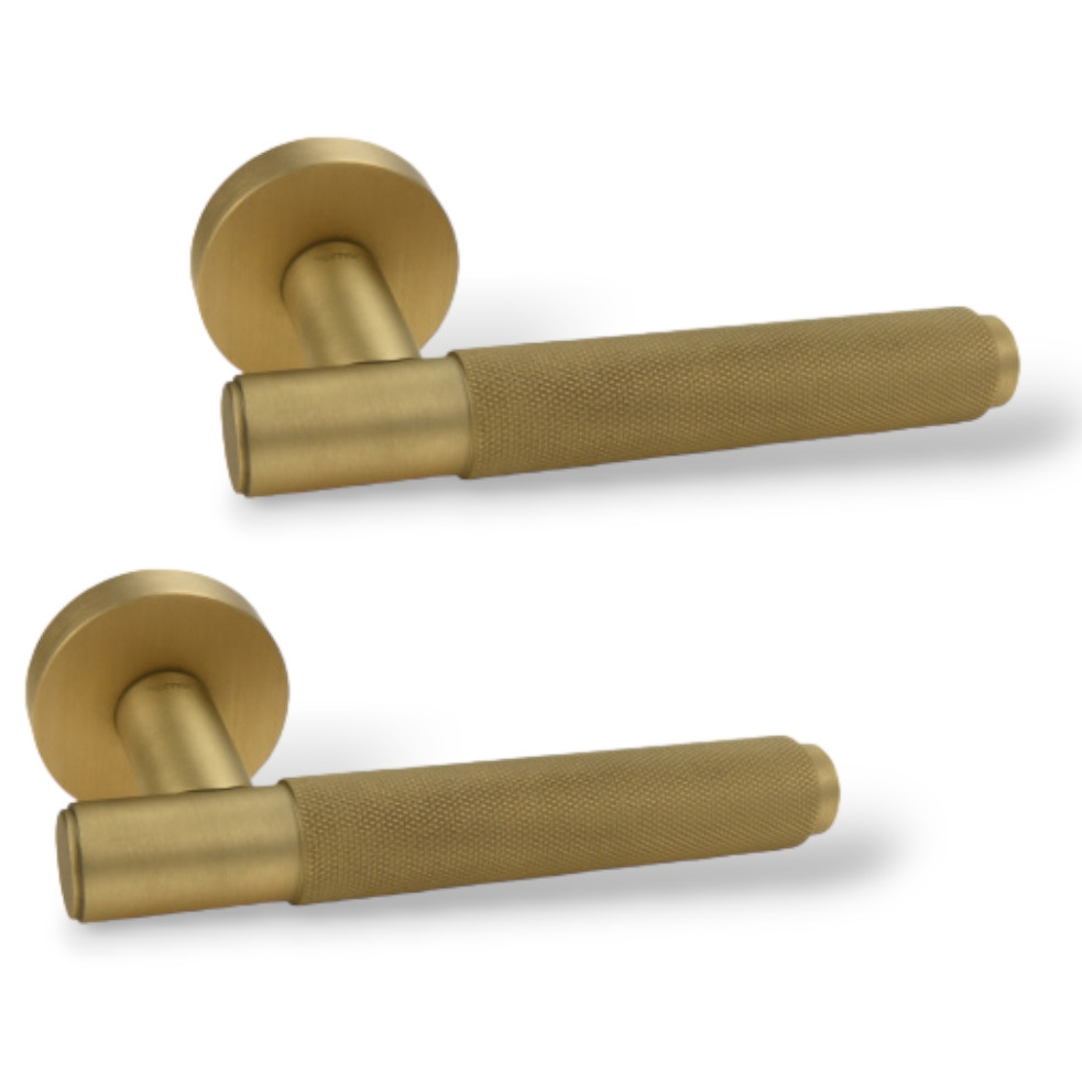 Дверні ручки на міжкімнатні/ вхідні двері FORME City 335A S02 латунь перламутрова, фото 1