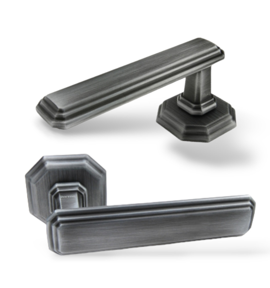 Дверні ручки на міжкімнатні/ вхідні двері FORME Themis 217R P53 олово матове, фото 1