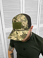 Военная камуфляжная кепка пиксель с липучкой сетка, Тактическая полевая летняя бейсболка