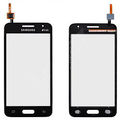 Тачскрін Samsung G355H Galaxy Core 2 Duos, маленька мікросхема, колір чорний, rev. 0