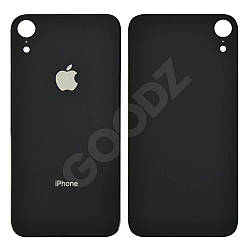 Задня кришка для iPhone XR, колір чорний, з великим отвором під камеру