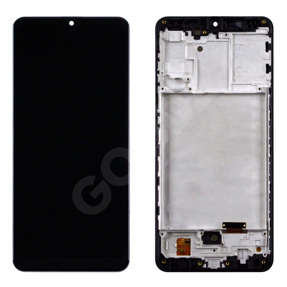 Дисплей для Samsung A315F DS Galaxy A31 2020 з тачскрином і рамкою в збірі, колір чорний, IPS (TFT)
