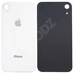 Задня кришка для iPhone XR, колір білий, зі склом камери