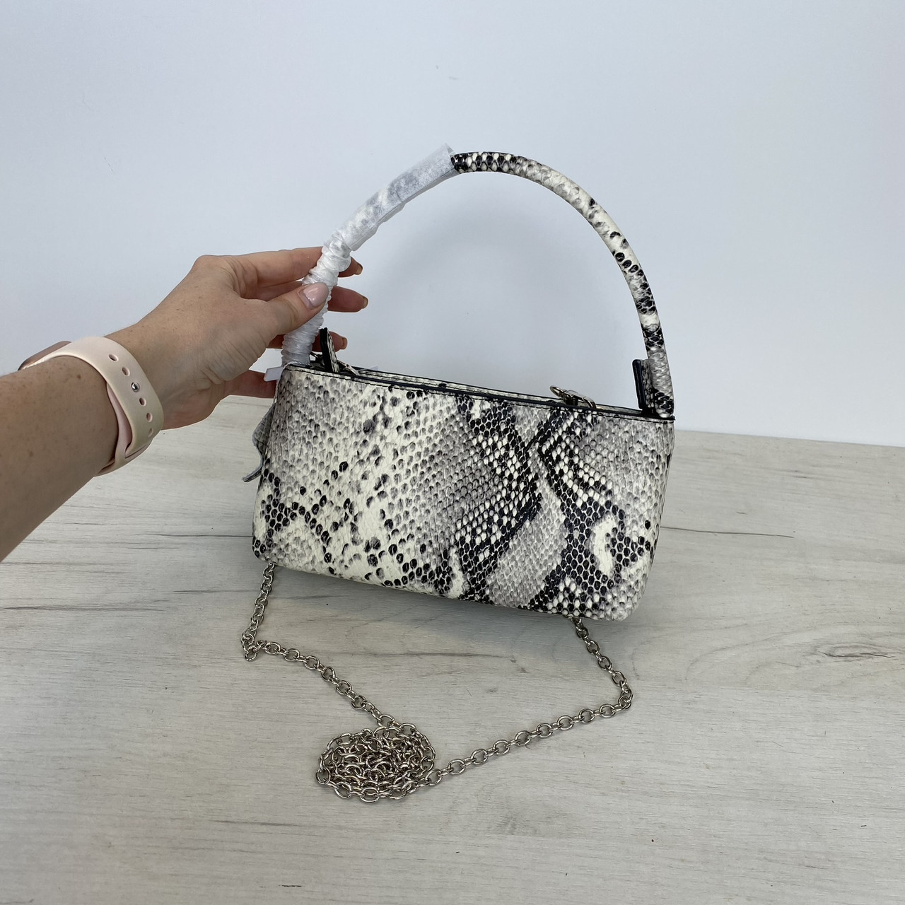 Шкіряна сумка клатч фактура змія С49-КТ-4203 Рептилія, фото 1