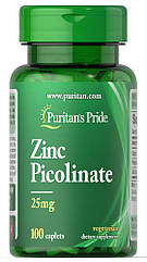 Цинк Zinc Picolinate 25 mg 100 Coated Tablets