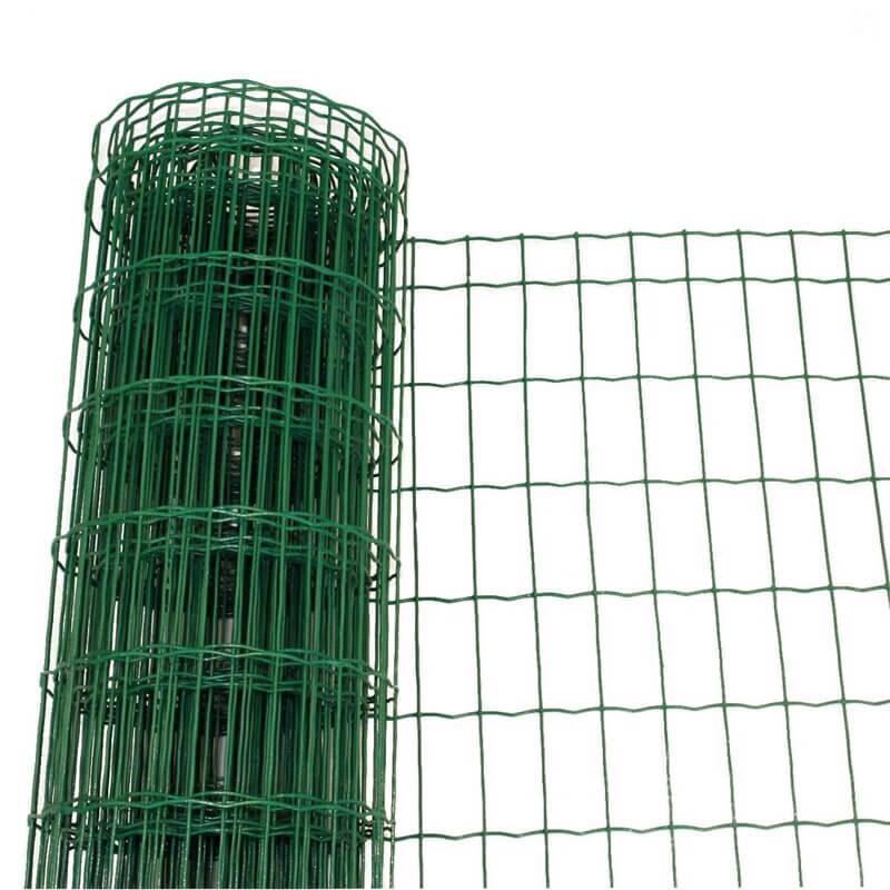 Сетка на забор сварная (металл+цинк) Заграда Классик: зеленая, в рулоне 1,5м x 10м, ячейка 100х50 мм, Ø2,2мм - фото 5 - id-p82068915
