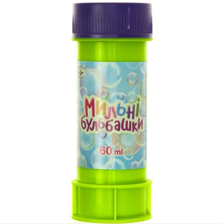 Мильні бульбашки в пластиковій тубі 60 мл., 10 см. 1/12/288, фото 1