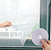 Антимоскітна сітка на липучці для вікон та дверей, 150x130 см, біла, фото 4
