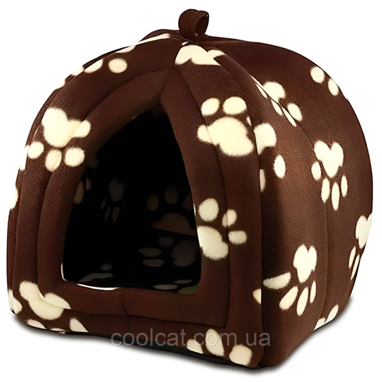 Домик для собак и кошек Pet Hut White, 35х35х40см, Коричневый / Кошачий мягкий домик / Домашняя лежанка для животны - фото 1 - id-p1881037962