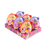 Яйце пластикове з сюрпризом і цукерками для дівчинки Lucky egg, фото 2