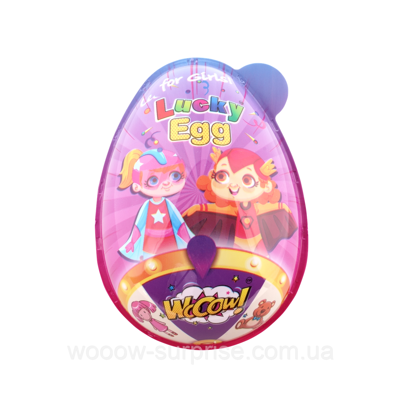 Яйце пластикове з сюрпризом і цукерками для дівчинки Lucky egg