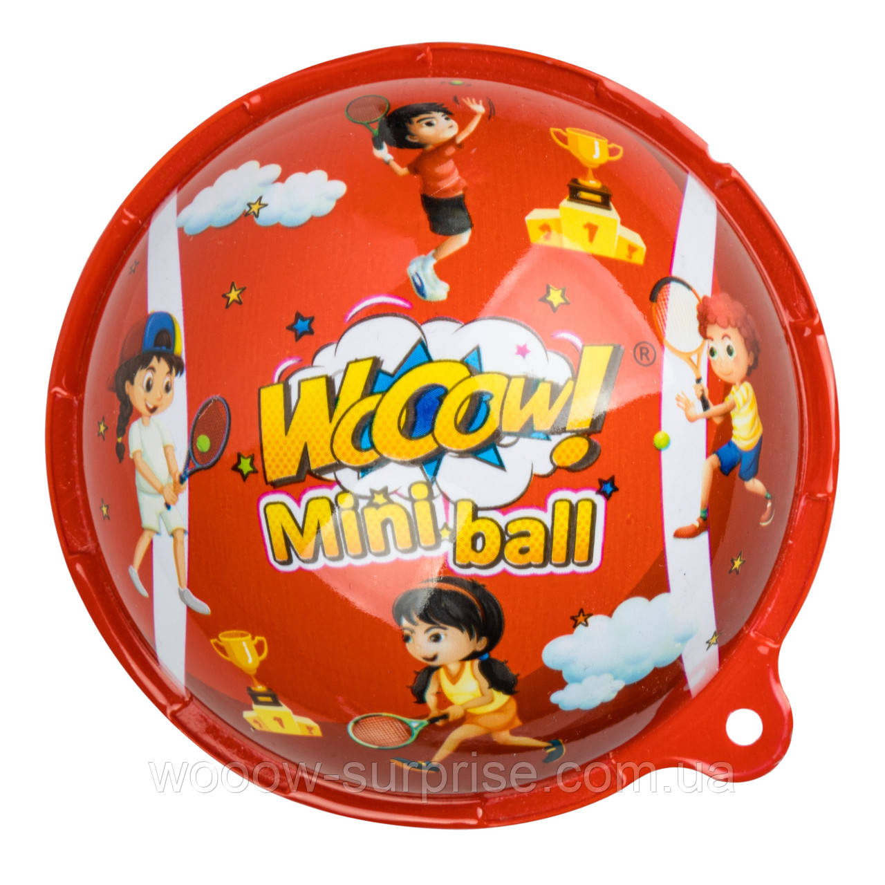 М'яч пластиковий з цукерками та сюрпризом для дівчинки та хлопчика Mini WOOOW ball