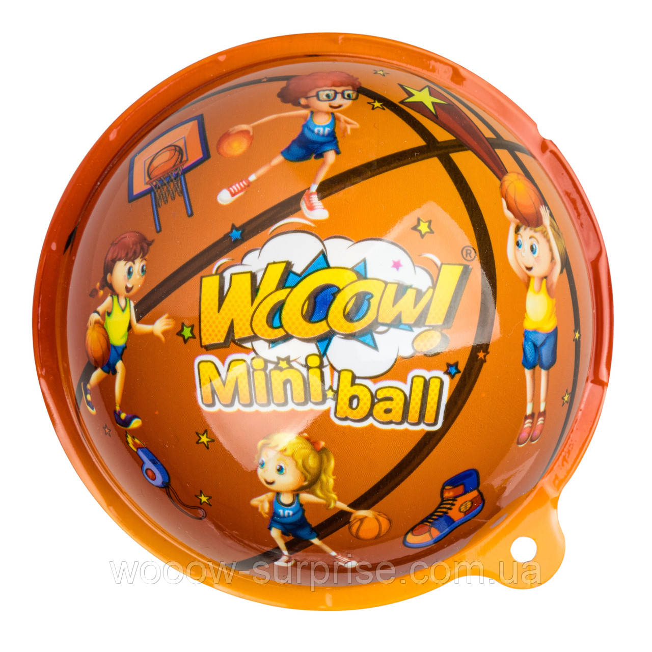 М'яч пластиковий з цукерками та сюрпризом для дівчинки та хлопчика Mini WOOOW ball