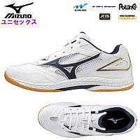 Кроссовки для настольного тенниса Mizuno Wave Drive 9 (White x Navy x Gold)