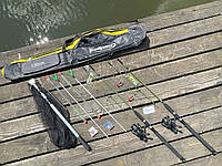 Фидерный оснащенный рыболовный набор 2.1 м на 2 удочки для ловли мирной рыбы, рыбацкое снаряжение для рыбака