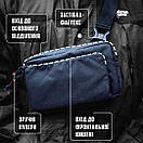 Чоловіча сумка чорна бананка SIMPLER через плече з тканини А, фото 3