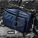 Чоловіча сумка чорна бананка SIMPLER через плече з тканини А, фото 4