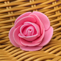 Роза латексная (фоамиран), бутон 3 см - розовый КР