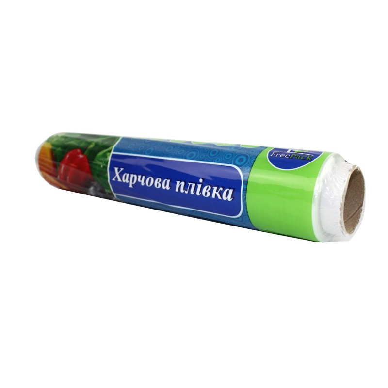 Харчова стретч плівка для пакування, обгортання та зберігання продуктів 300 мм * 300 метрів FreePack