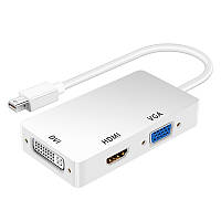 Переходник 3в1 mini DisplayPort в HDMI, VGA, DVI