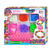 Набор резиночек для плетения 27237 4FUN Game Club, 6цветов и станок, в коробке (6945717419568)