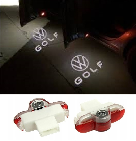 Штатна LED-підсвітка дверей з логотипом VW Touran Caddy Beetle Golf (02-08) Bora Фольцваген Кадді Бора Гольф