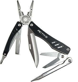 Мультитул Active Scitool (6в1, 102 мм, 177 г, з чохлом, чорний)