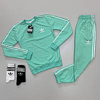 Спортивный костюм Adidas: свитшот-штаны 2 пары носков в подарок!