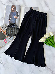 Модні штани брюки кльош для дівчаток Чорні 8810 7, JXYKIDS, Черный, Девочка, Весна Осень, 4 года