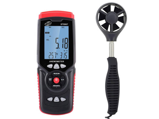 Анемометр профессиональный USB 0,3-45м/с, 0-45°C BENETECH GT8907 (ID ...