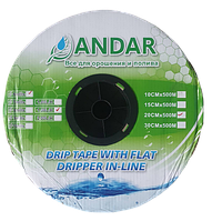 Крапельна стрічка емітер 6 mil-20 см-500 м 1.38 л/год  ANDAR в-во Південна Корея для крапельного зрошення ( Андар )