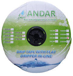 Крапельна стрічка для поливу п-во Корея ANDAR 7 mil через 10 см, 2000 м 1.38 л/год