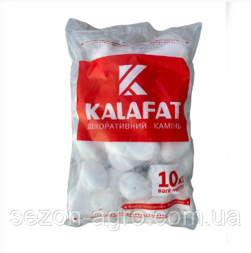 Декоративний Камінь Біла Мармурова галька Kalafat (упаковка 10кг) Фракція 40-60 мм