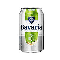 Безалкогольное пиво светлое фильтрованное Bavaria Apple, Non Alcoholic 0.33 л